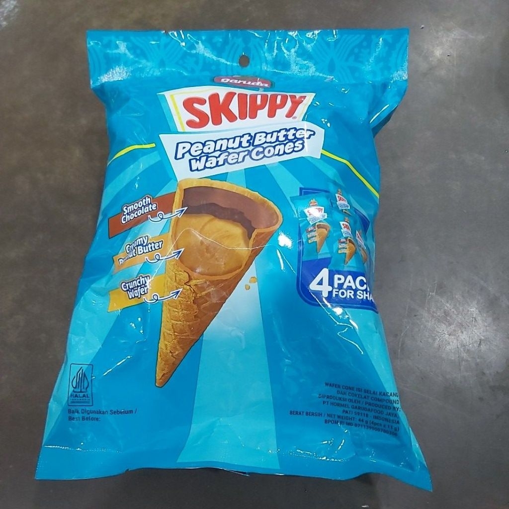 

Garuda Skippy Peanut Butter Wafer Cones 44g (4pc@11g)