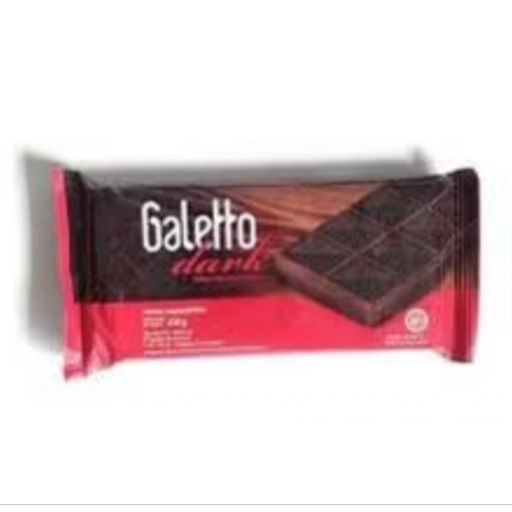 

COKLAT BATANG GALETTO DARK 25GR/ COKLAT GALETTO WHITE 180GR/ TIRAMISU 180GR