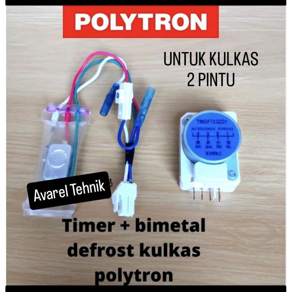Timee + Defrost Kulkas Polytron 2 Pintu Original 1 Set
