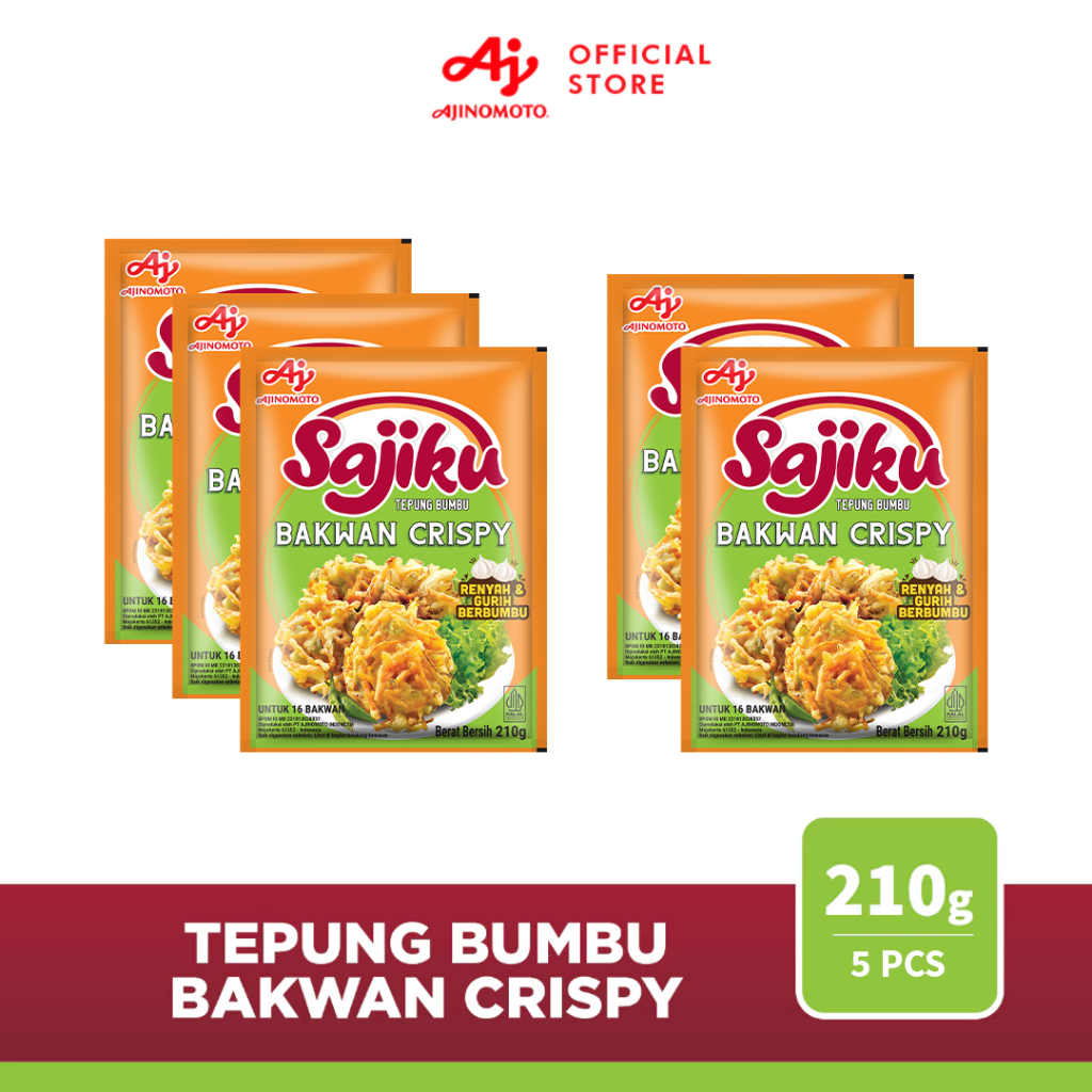 Sajiku® Tepung bumbu Bakwan Crispy Sachet 210g (5 pcs)