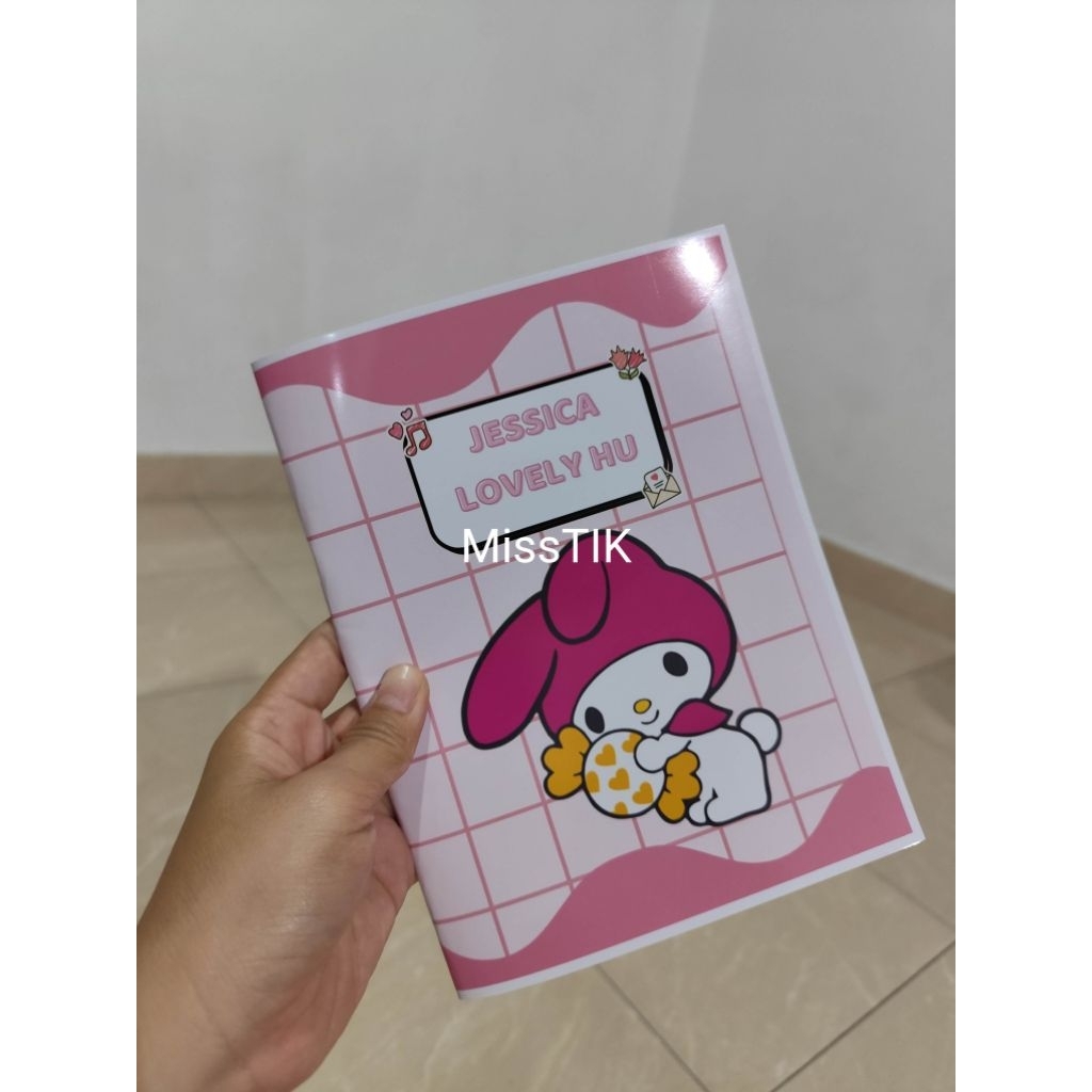 

Buku tulis custom karakter melody