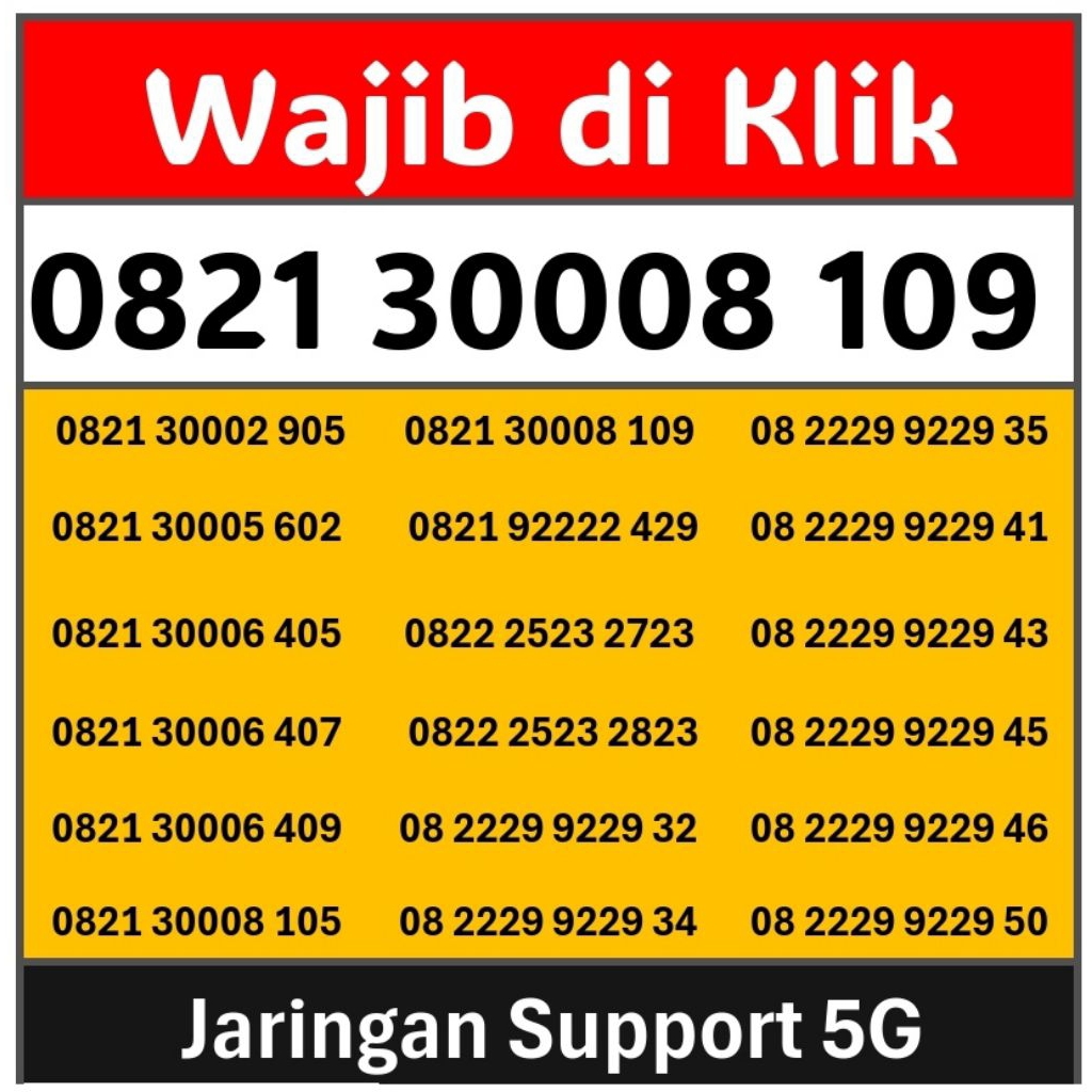 Kartu Perdana Nomor Cantik Simpati dari Telkomsel Jaringan  Luas Support 5G