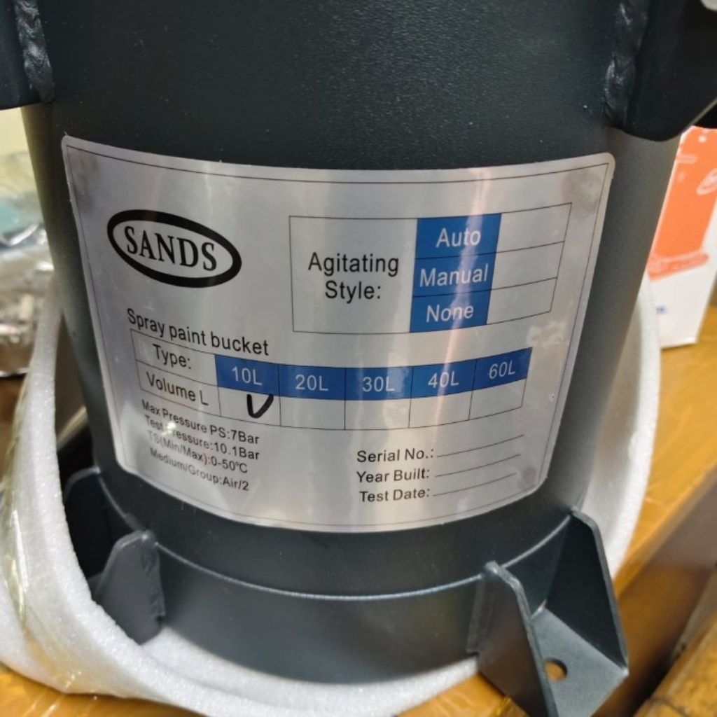 Alat pengauduk cat/paint tank 10 Liter paint pot pressure tank 10 liter