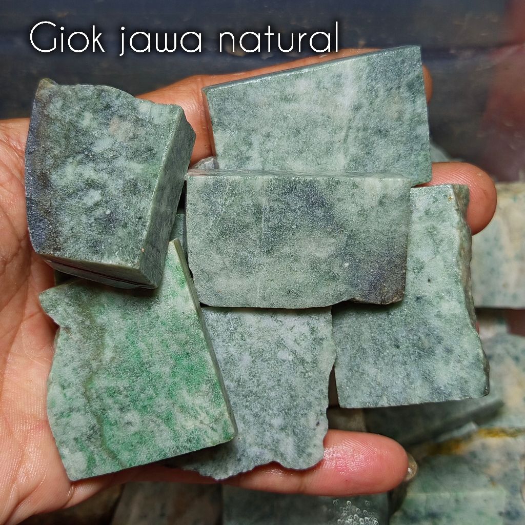batu giok jawa/bongkahan batu giok jawa natural/batu akik