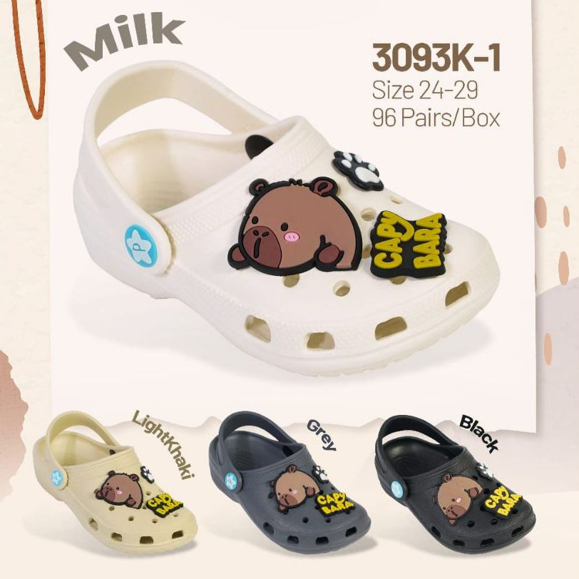 RN Sandal Baim Anak Laki laki Perempuan PORTO 3093K-1 Karakter Capybara