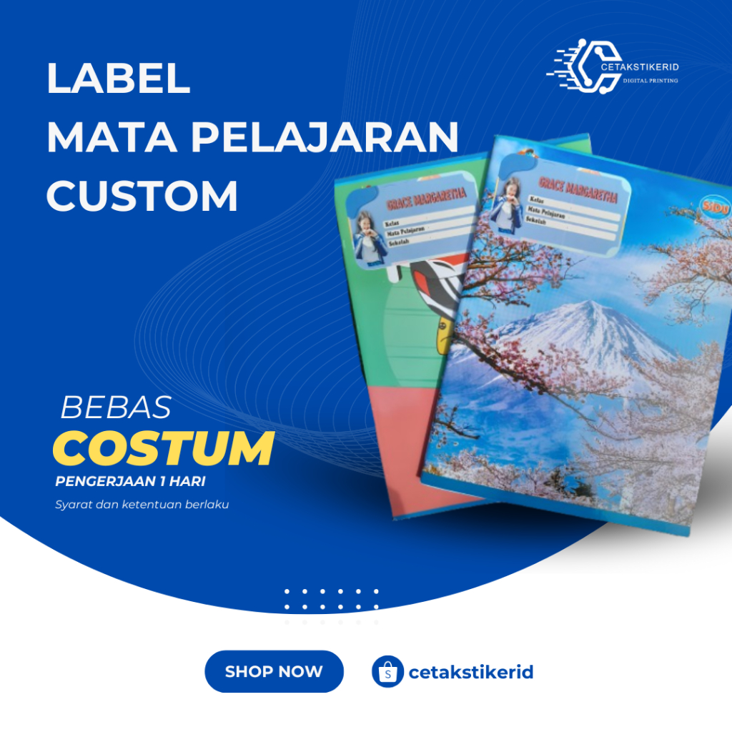 

[FREE CUTTING] Label Mata Pelajaran Custom