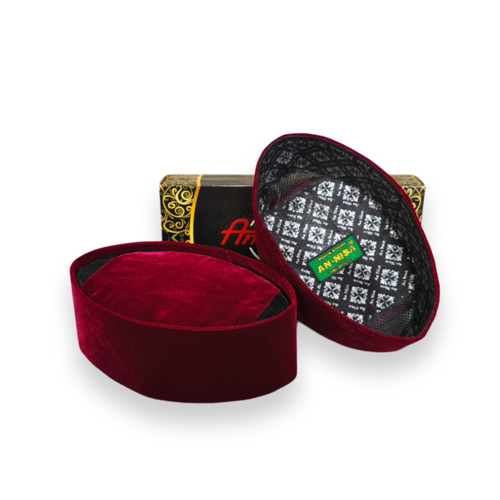 Peci Songkok Merah Betawi Si Pitung Peci Kopiah Marun Polos Ac Premium An Nisa Tinggi 7 8 9 10