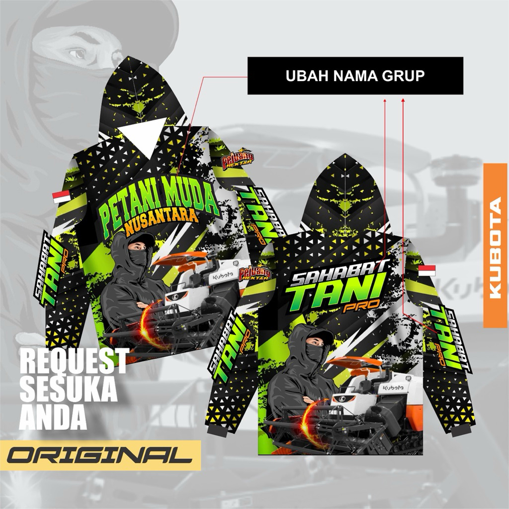 Jersey petani muda versi kubota request custome