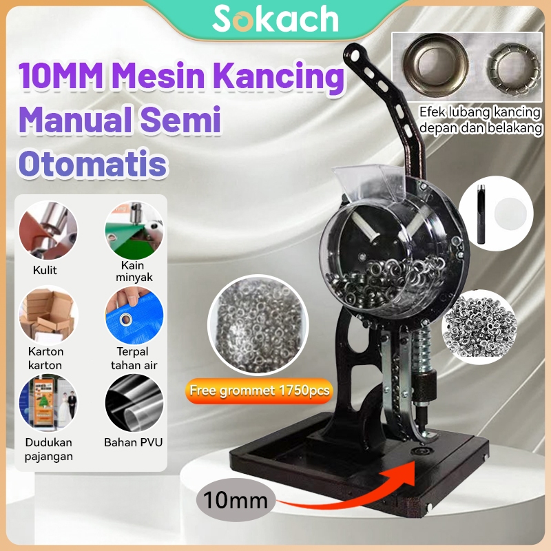 ⭐FREE 1750PCS button⭐MESIN MATA AYAM /HAND PRESS PLONG BANNER 10 MM SEMI OTOMATIS Eyelet/Mesin Mata 