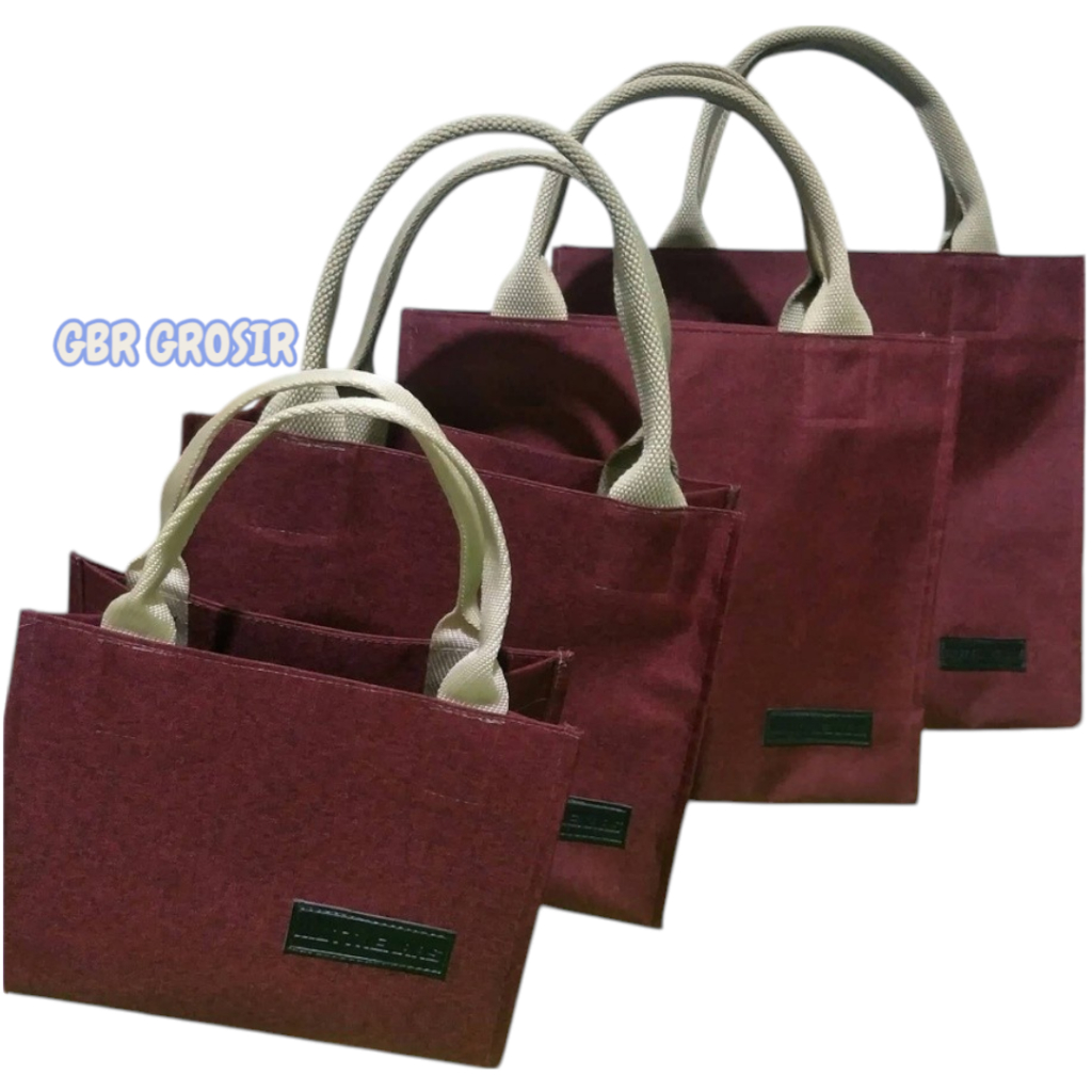 Tas denim tali pendek Tas Tenteng Tas Souvenir BHN DENIM SINTETIS denim TALI PENDEK