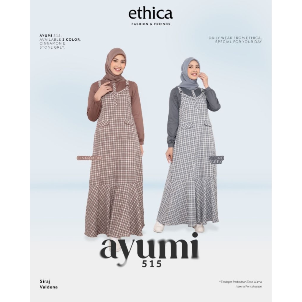 GAMIS DRESS DEWASA AYUMI 515 MOTIF KOTAK ETHICA