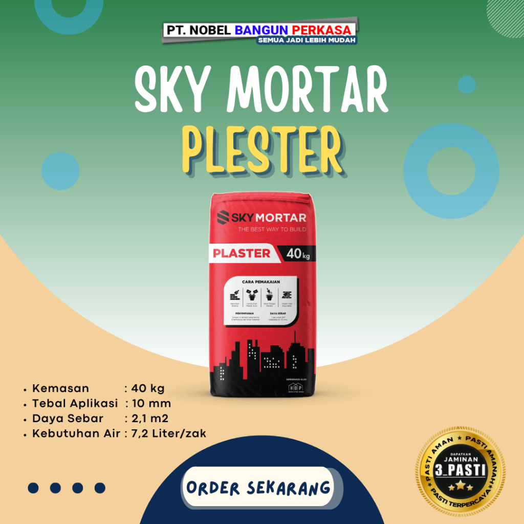 Semen Mortar "Sky Mortar Plesteran Dinding 40kg"