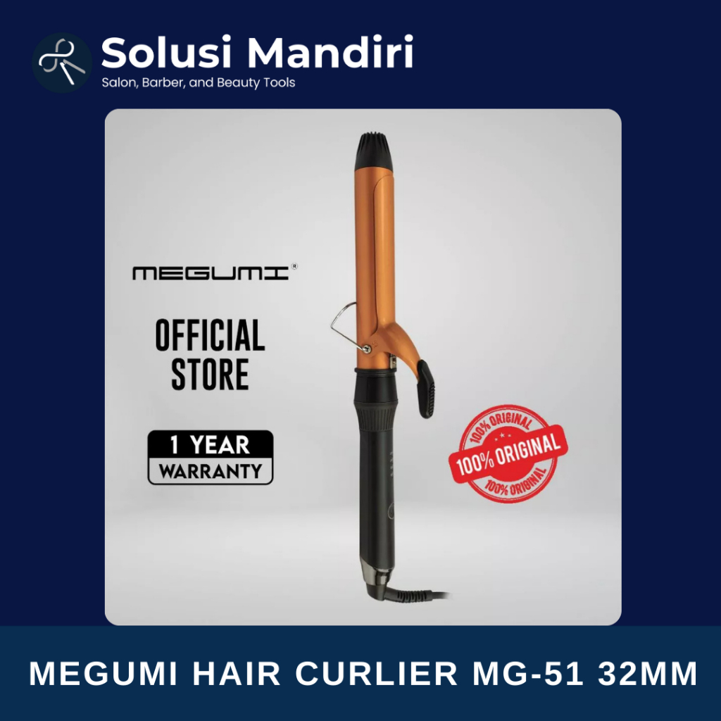 Megumi Hair Curlier MG-51 32mm - Catok Keriting/Catok Curly/Catokan Rambut