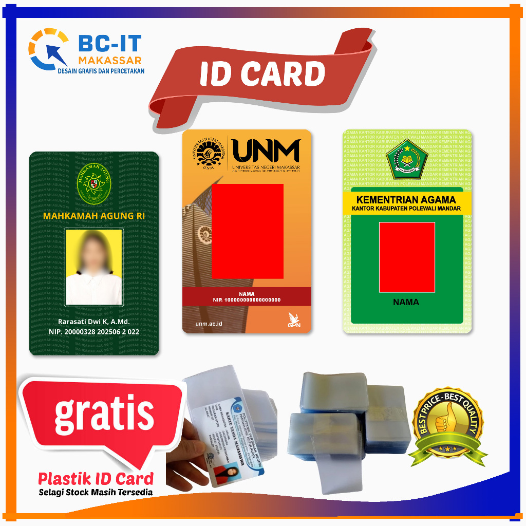 

Card ID Custom id card Desain Sesuai Keinginan