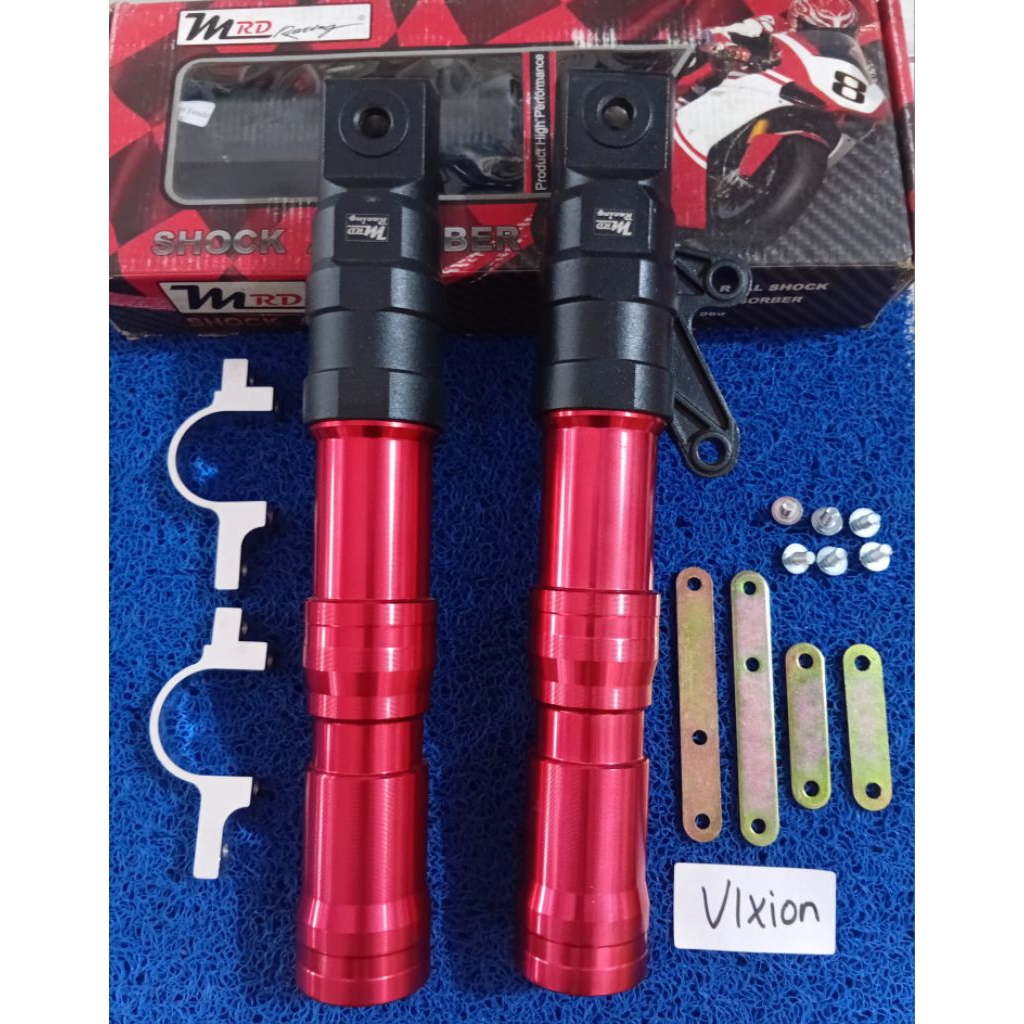 Tabung Shock depan variasi Vixion Red.