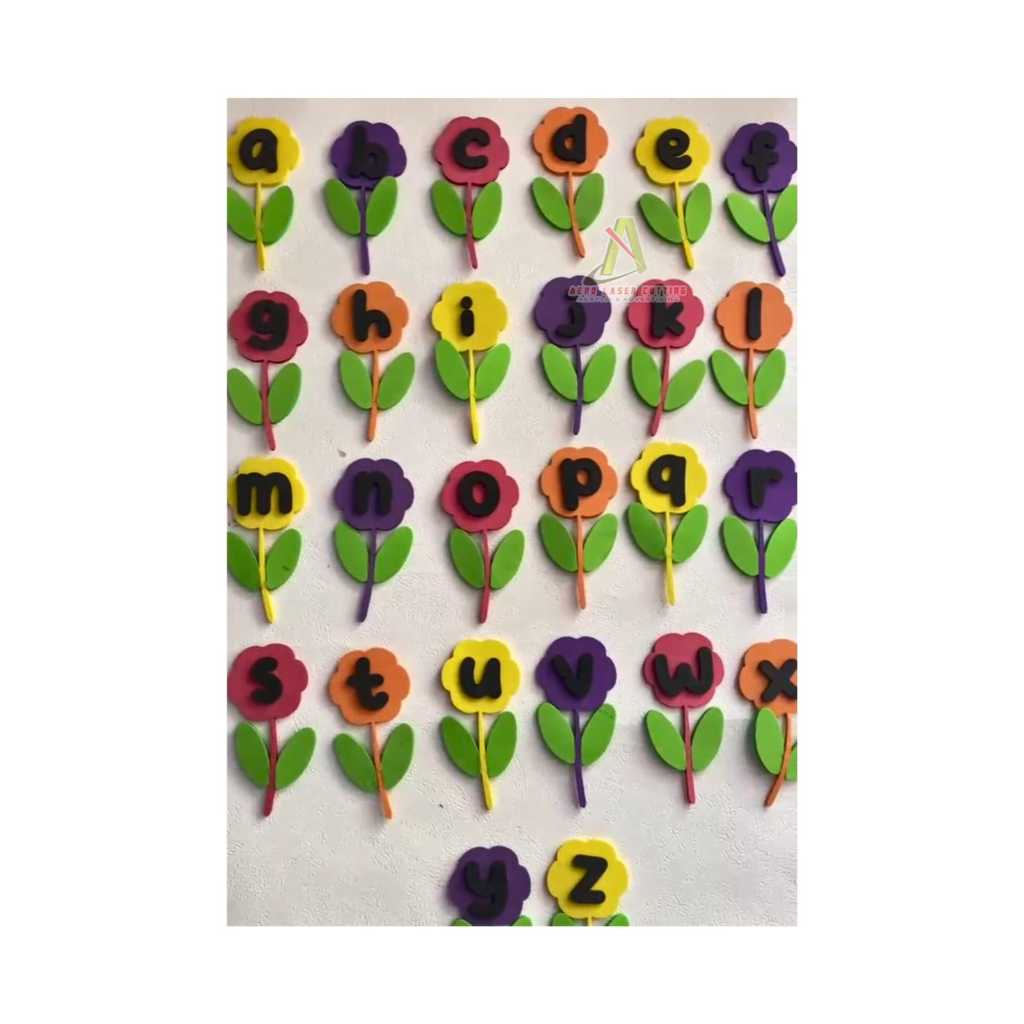 HURUF ALFABET/HURUF ALFABET SPON EVA/HIASAN DINDING TK ALFABET/HIASAN DINDING KELAS/MEDIA PEMBELAJAR