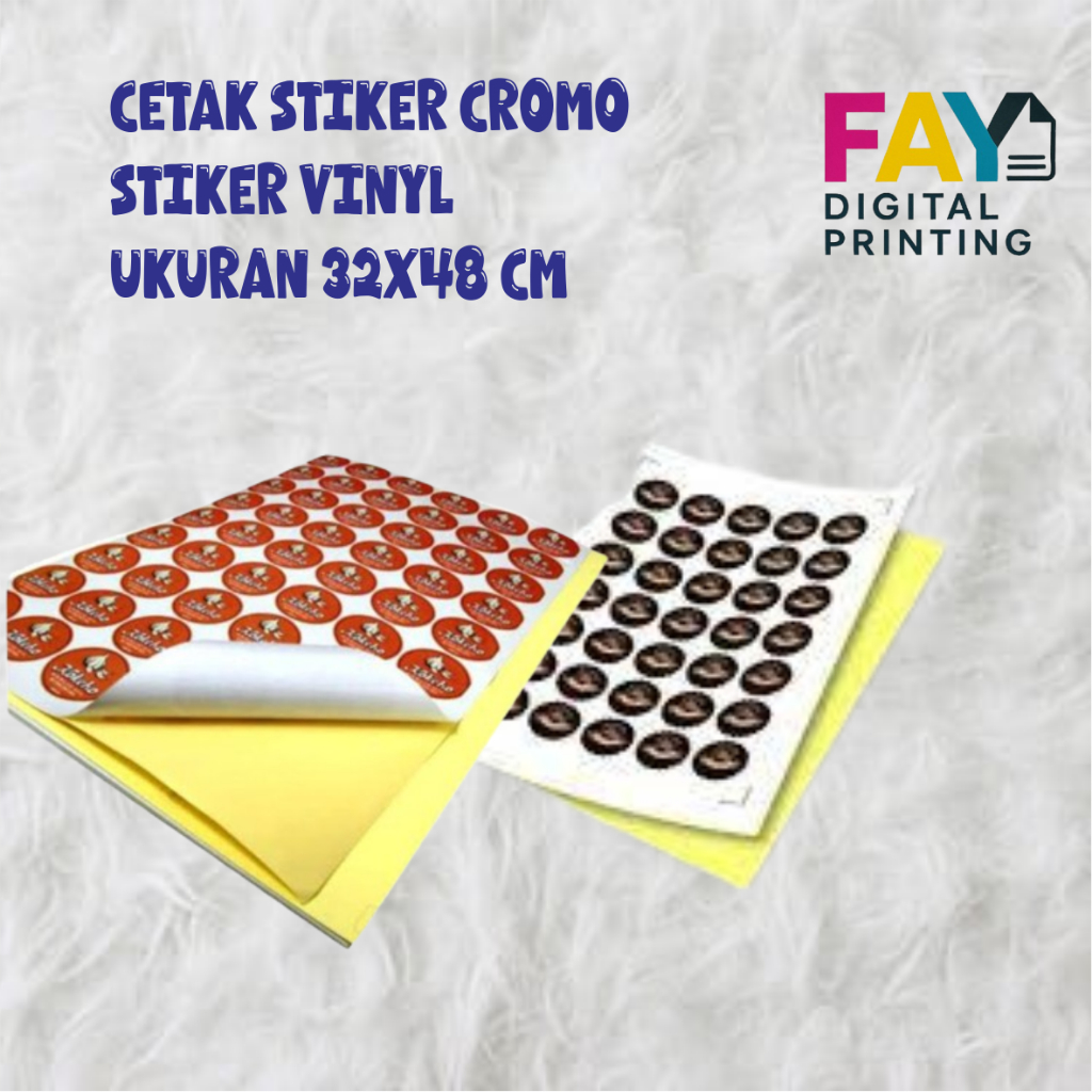 

Cetak Stiker Chromo A3+ dan Vinyl / Print Sticker Kromo A3+ dan Vinyl / Stiker Label Kemasan, Kendaraan Bahan Cromo