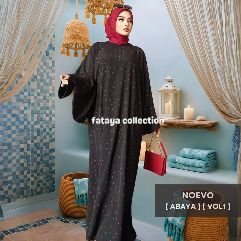 Fataya Collection NOEVO Abaya Farasha - Kain Monalisa Wolfis