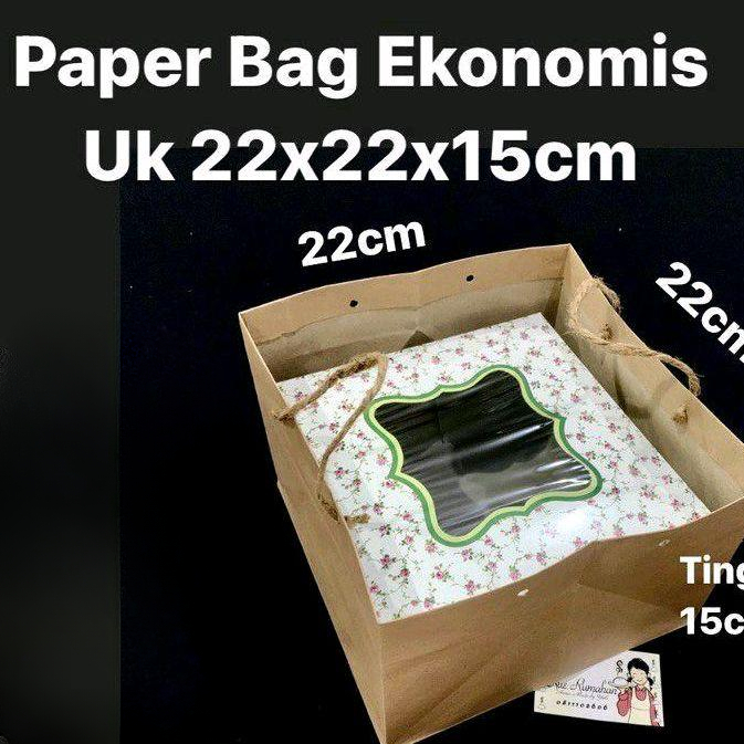 

Paper Bag Ekonomis Uk 22x22x15cm Dijual per Lusin PaperBag 22x22