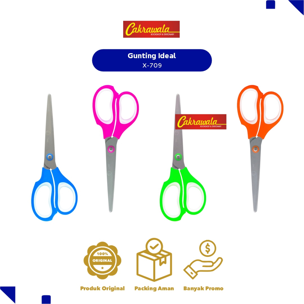 

Gunting Kertas Ideal X-709 | Gunting Kantor & Sekolah Tajam | Gunting Serbaguna Ukuran Besar