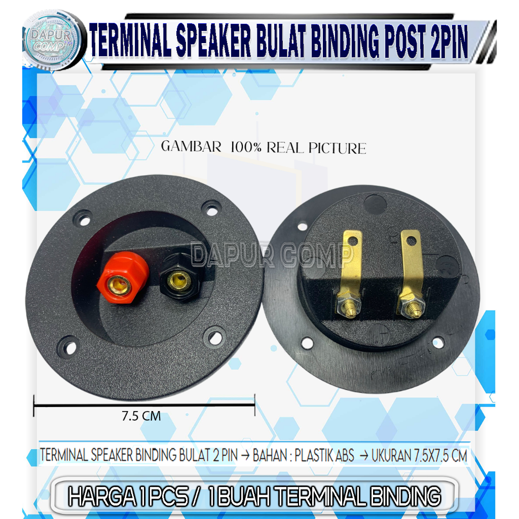 SOCKET TERMINAL SPEAKER BULAT BINDING POST 2PIN TERMINAL BOX SPEAKER