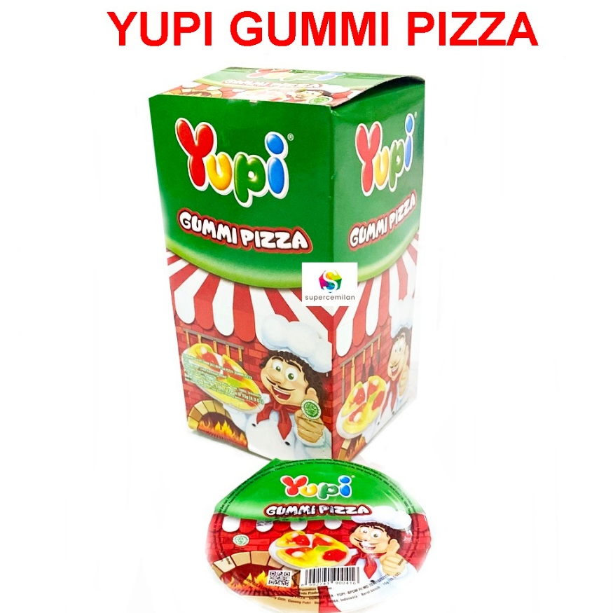 

YUPI GUMMI PIZZA BOX ISI 12 PCS @12 GRAM.