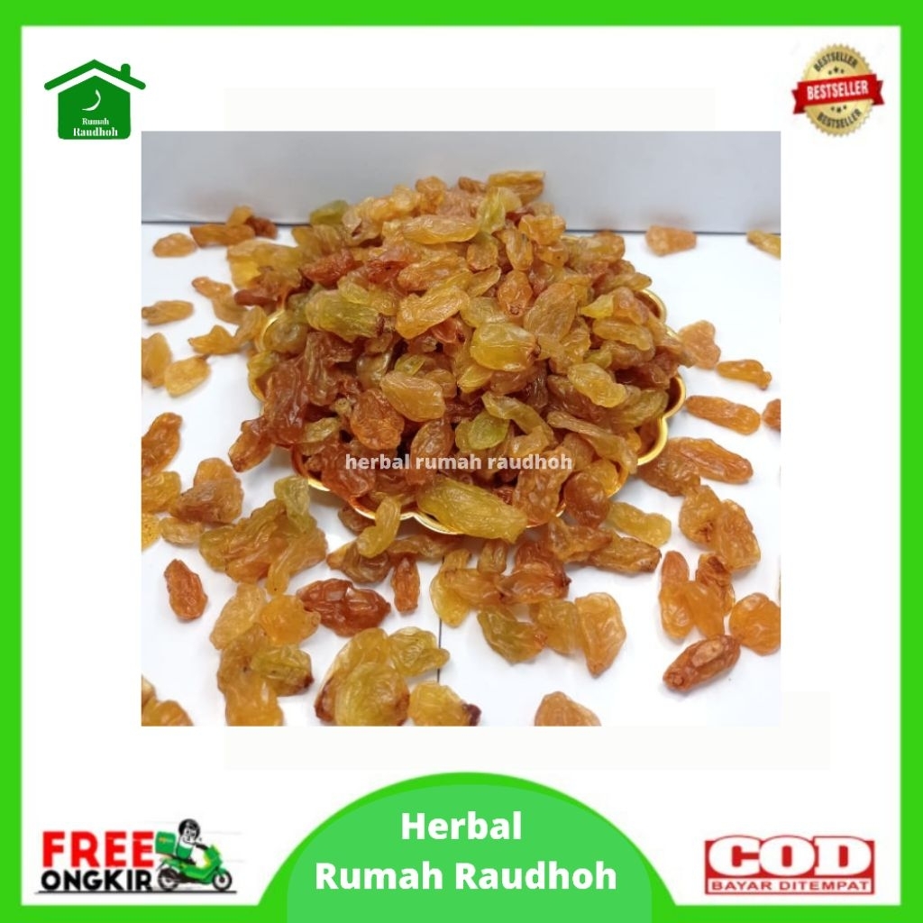 

KISMIS GOLDEN RAISIN 250 GRAM - KISMIS ASAM MANIS OLEH OLEH HAJI UMROH