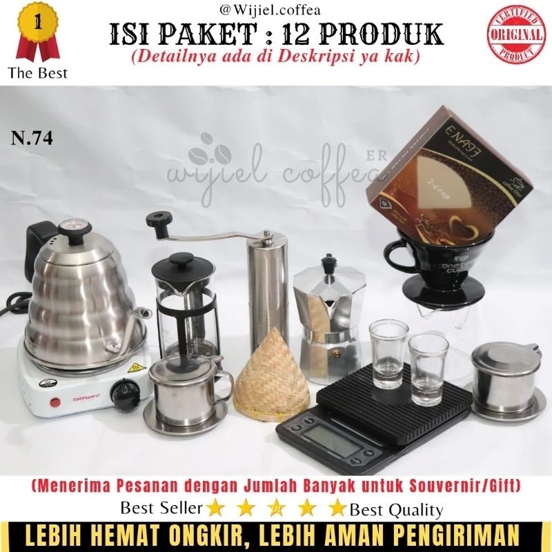PAKET HEMAT ALAT KOPI MANUAL - ALAT KOPI LENGKAP MURAH - WIJIEL COFFEA