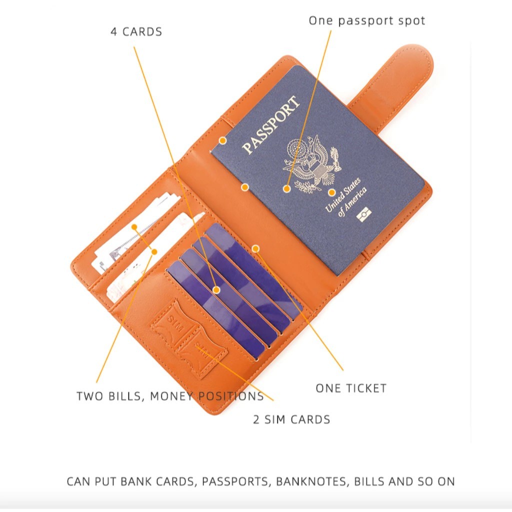 Dompet Paspor RFID / Dompet Lipat Passport / Dompet Passport / Clutch Passport / Dompet Kartu / Domp