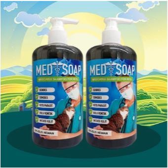 MEDI SOAP - Shampoo Bulu Rontok Kucing Botak Plus Obat Kutu Scabies Infeksi Kulit Jamur Scabies Demo