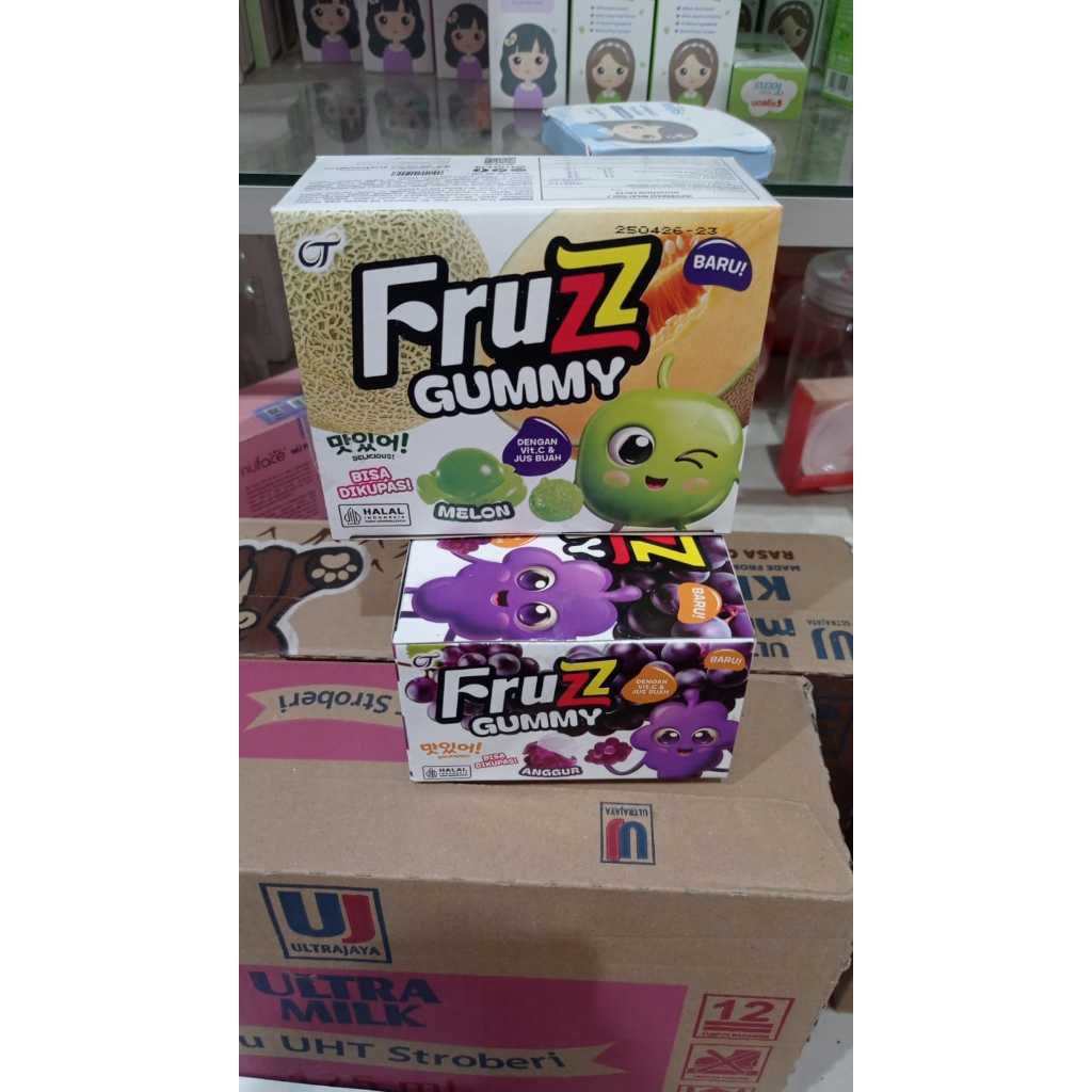 

( Perbox Isi 24 ) Fruzz GUMMY Dengan Vitamin C & Jus Buah Isi 24 x 5Gr