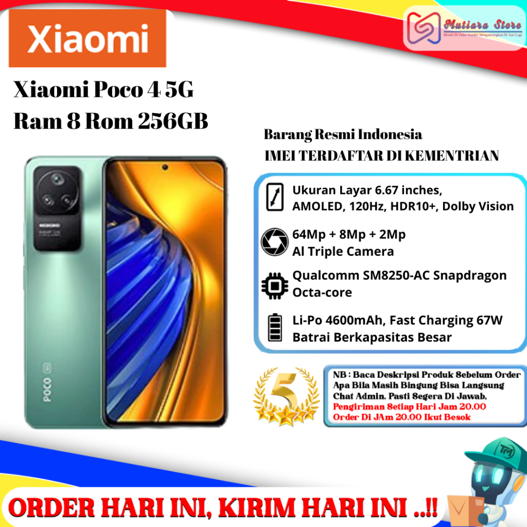Xiaomi Poco F4 5G Ram 8 Rom 256GB