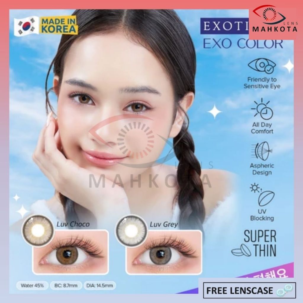 SOFTLENS X2 EXO COLOR MINUS (-4.50 S/D -6.00) MADE IN KOREA DIA 14.5MM BY EXOTICON / Soflens Soflen