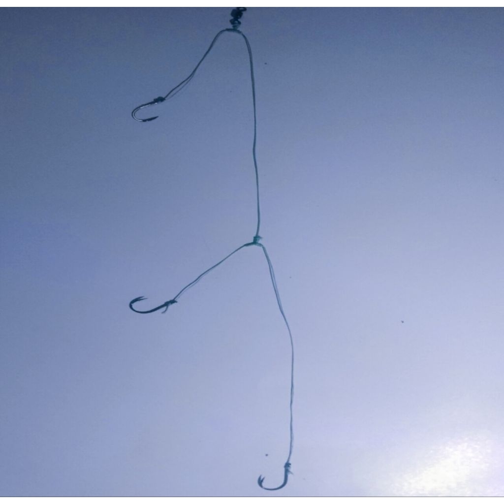 Rangkaian pancing 3 mata kail tipe kail 1053