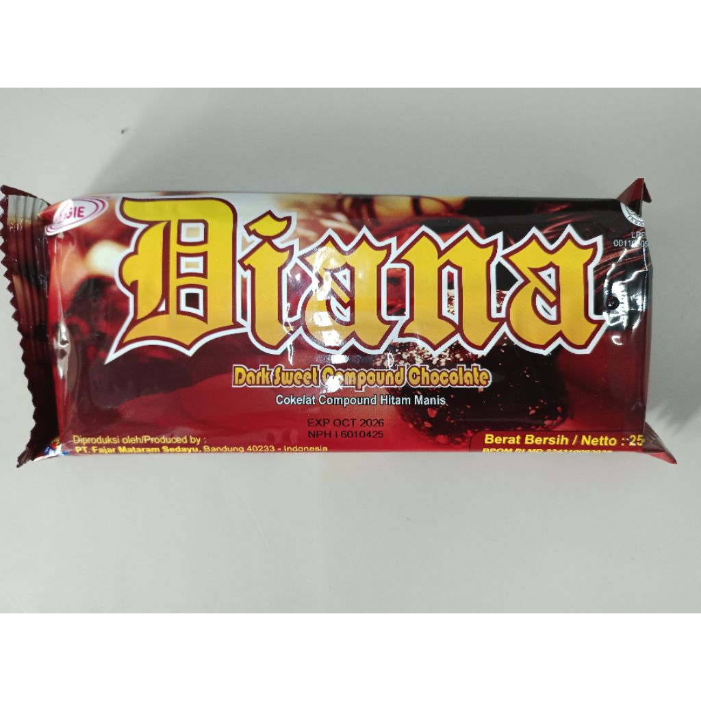

COKELAT COMPOUND DARK DIANA 250GRAM