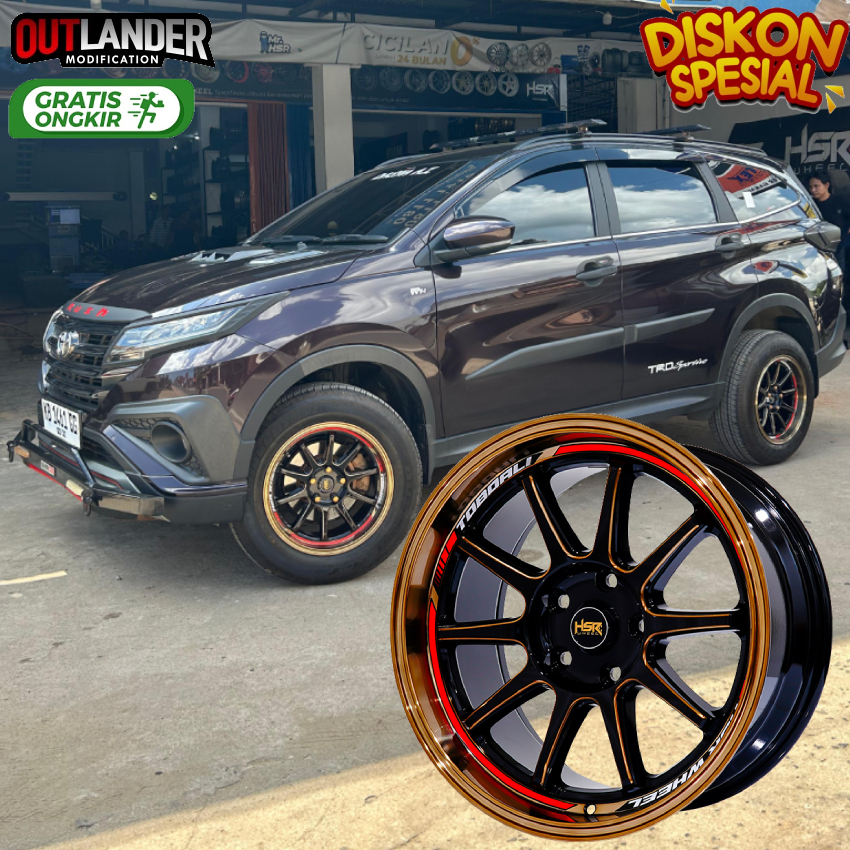 velg racing hsr r17 velg mobil Rush Terios Accord New Innova Outlander CRV dll hsr toboali r17