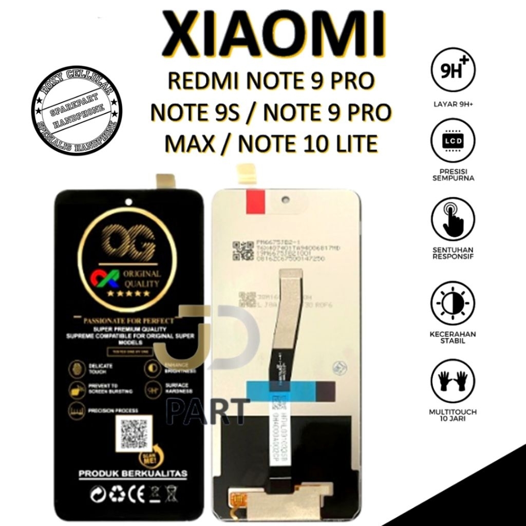 Lcd Touchscreen Xiaomi Redmi Note 9 Pro / Note 9s / Note 9 Pro Max / Note 10 Lite Original Lcd