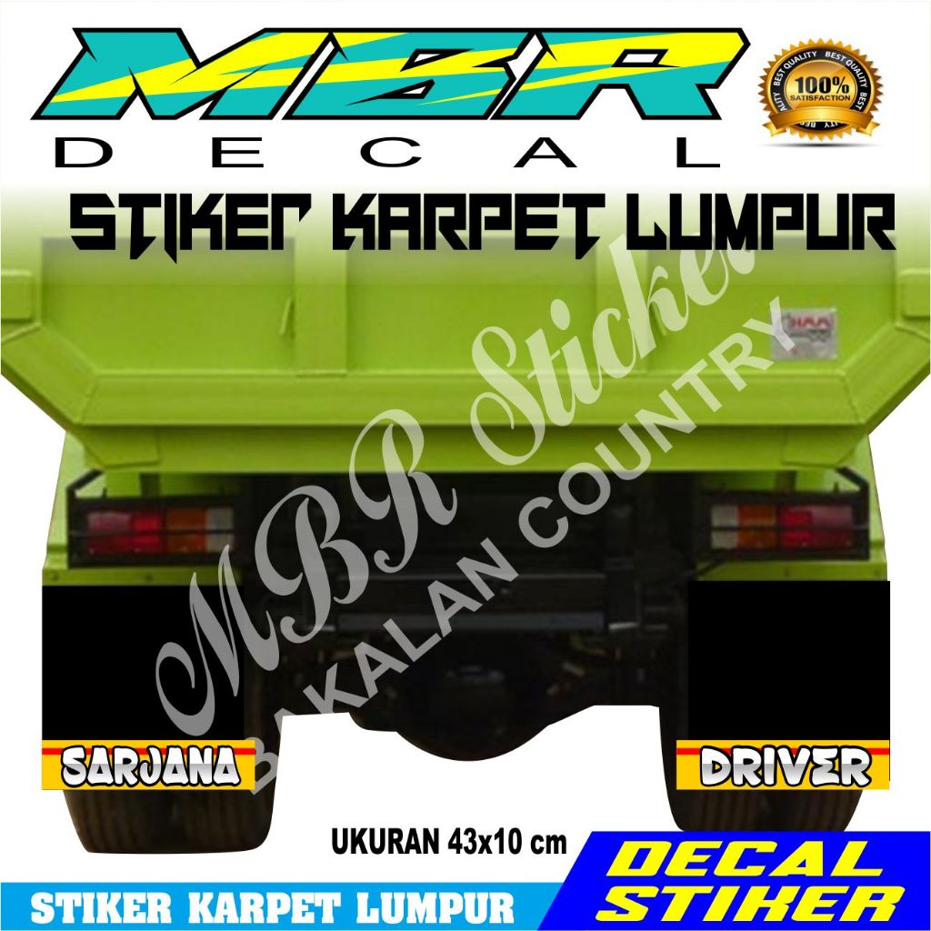 STIKER KARPET LUMPUR SARJANA DRIVER,stiker karpet truk