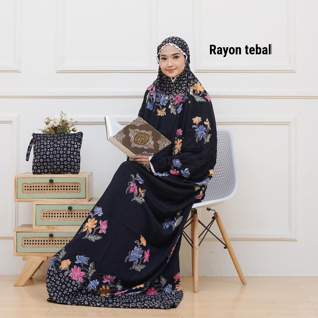 MUKENA TERUSAN RAYON JUMBO BATIK CAP PEKALONGAN