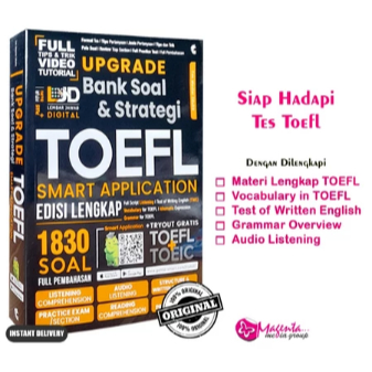 HARGA TERMURAAH.. LONGMAN COMPLETE COURSE /TOEFL TOEIC Upgrade Bank Soal & Strategi TOEFL 183 SMART 