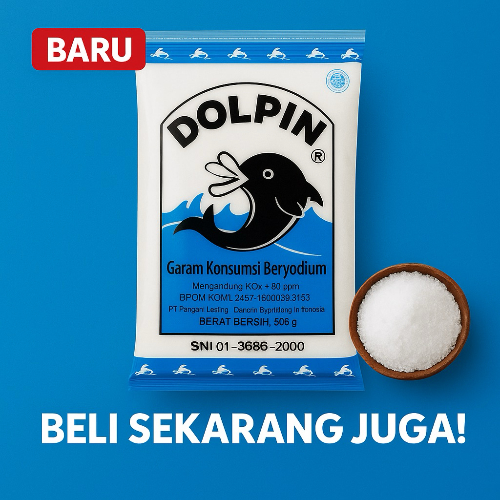 

Garam Dolpin 500g – Garam Konsumsi Beryodium Berkualitas Tinggi