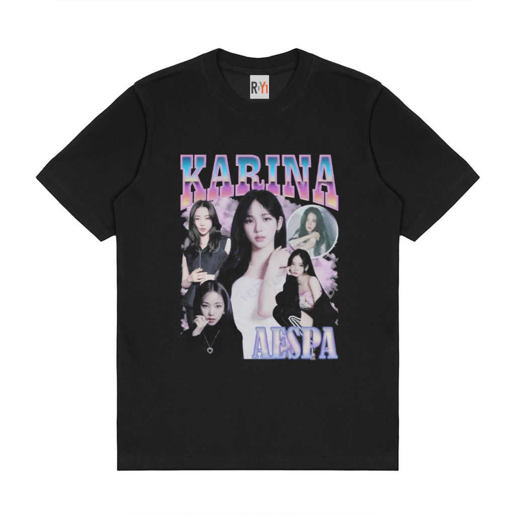 Kaos Yu Jimin Pria Wanita T-shirt Kaos Karina Aespa Unisex
