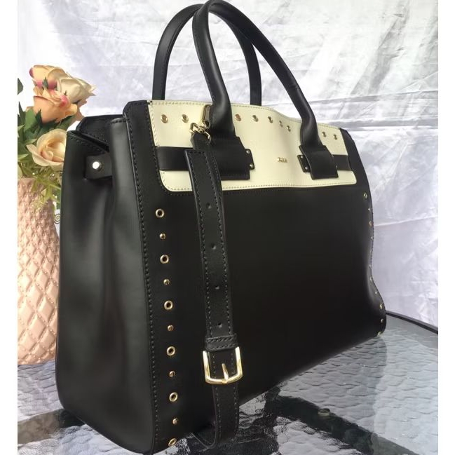 Furla Lucky Leather Tote Black Preloved Original and Authentic dari Eropa