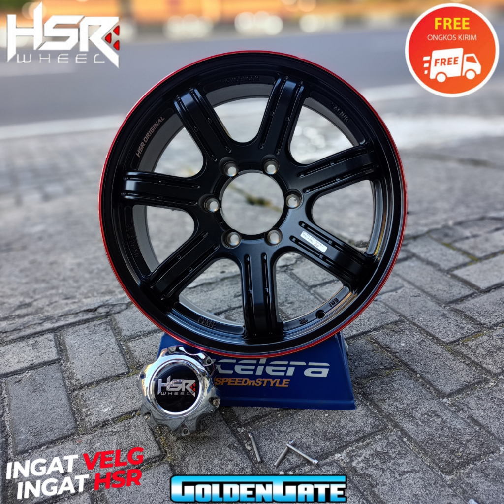 Velg mobil r18 hsr wheel untuk Pajero, Fortuner, Hilux, triton dll hsr siak lebar 8 h6x139,7 et25