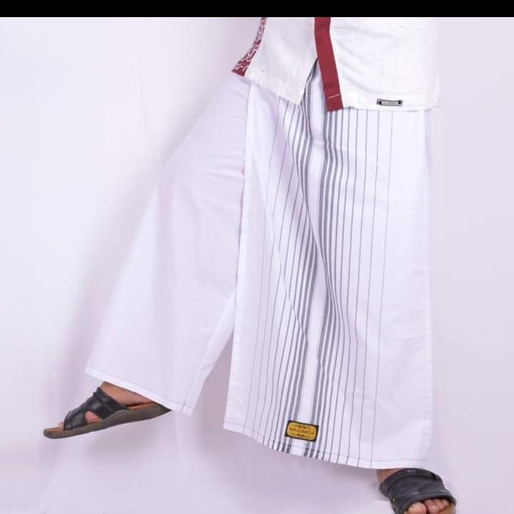 Sarung Celana Wadimor Fashion Muslim Pria Dewasa Polos Garis Perlengkapan Sholat Jumatan Sarung
