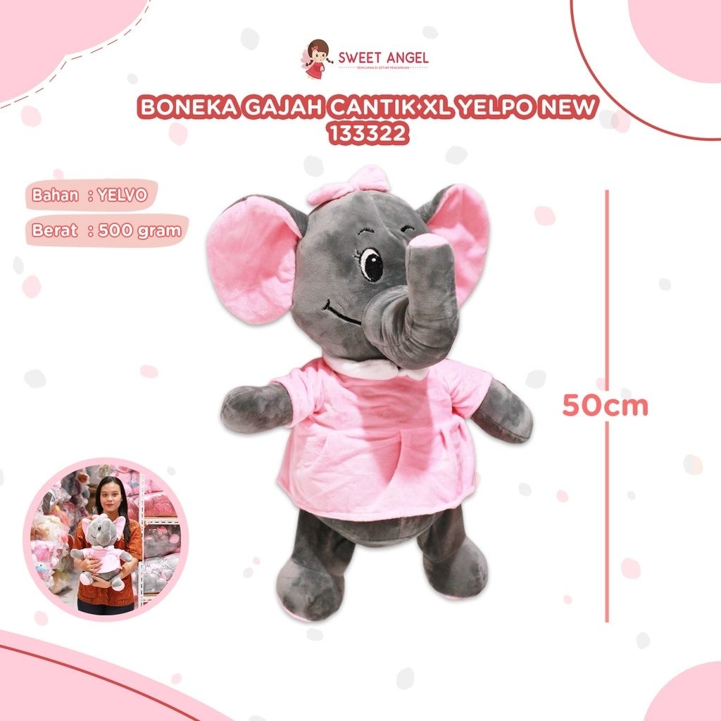 BONEKA GAJAH CANTIK XL YELPO NEW

