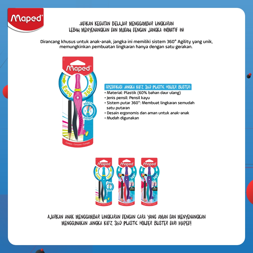

Maped Jangka Kidz 360 Plastic Holder