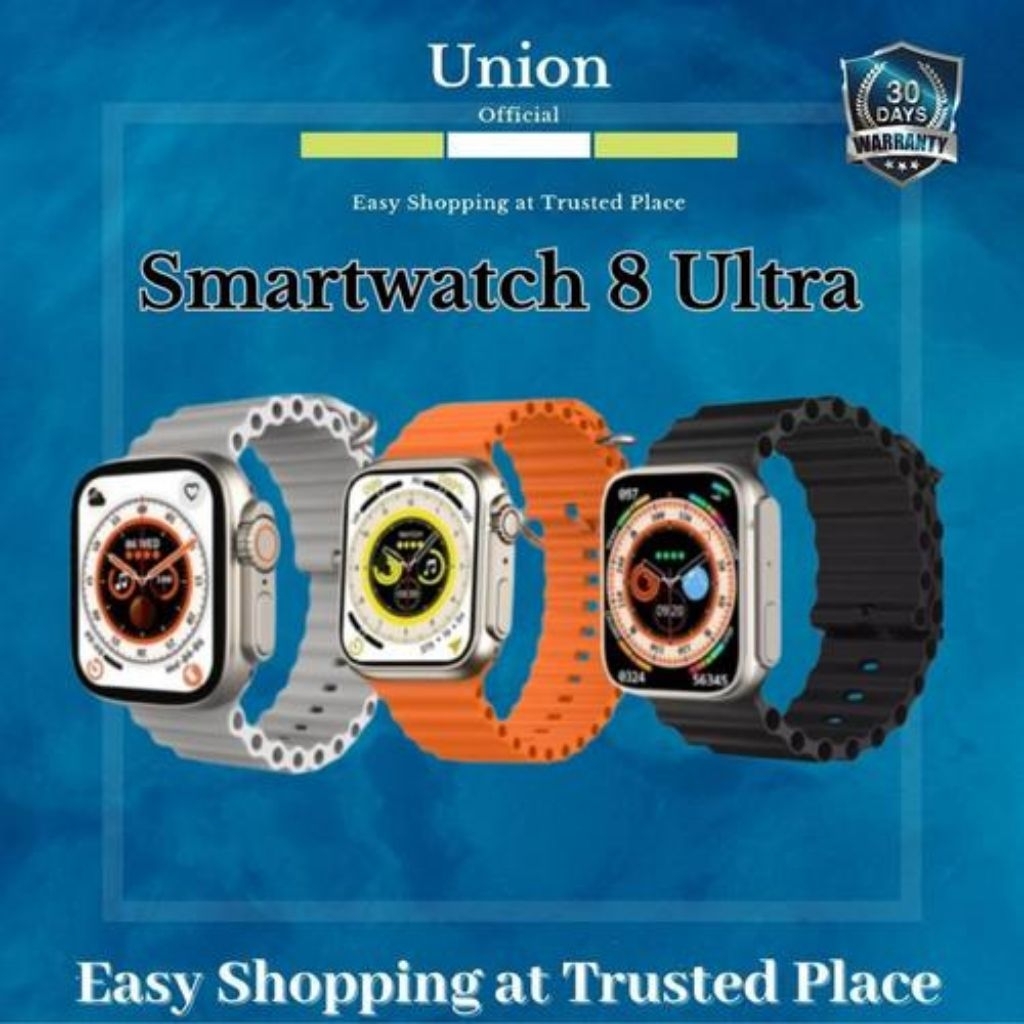 Smartwatch 8 Ultra watch 8 series suport all smartphone - Hitam