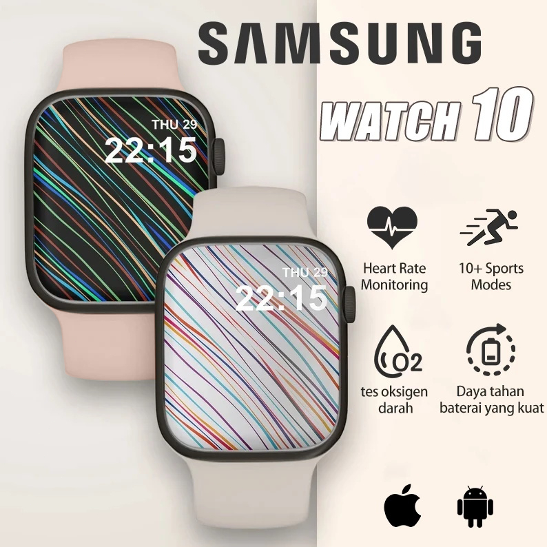 [COD] Samsung SmartWatch 10 PRO MAX Original with 2.3" HD AMOLED Display GPS NFC Waterproof Bluetoot