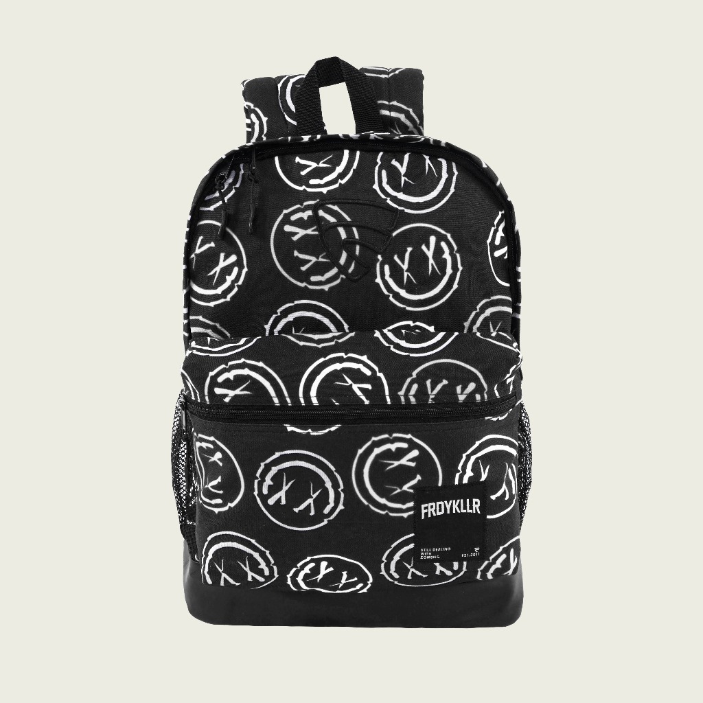 TAS PUNGGUNG HITAM MOTIF UNISEX FRIDAY KILLER | DIPPY OVER BP